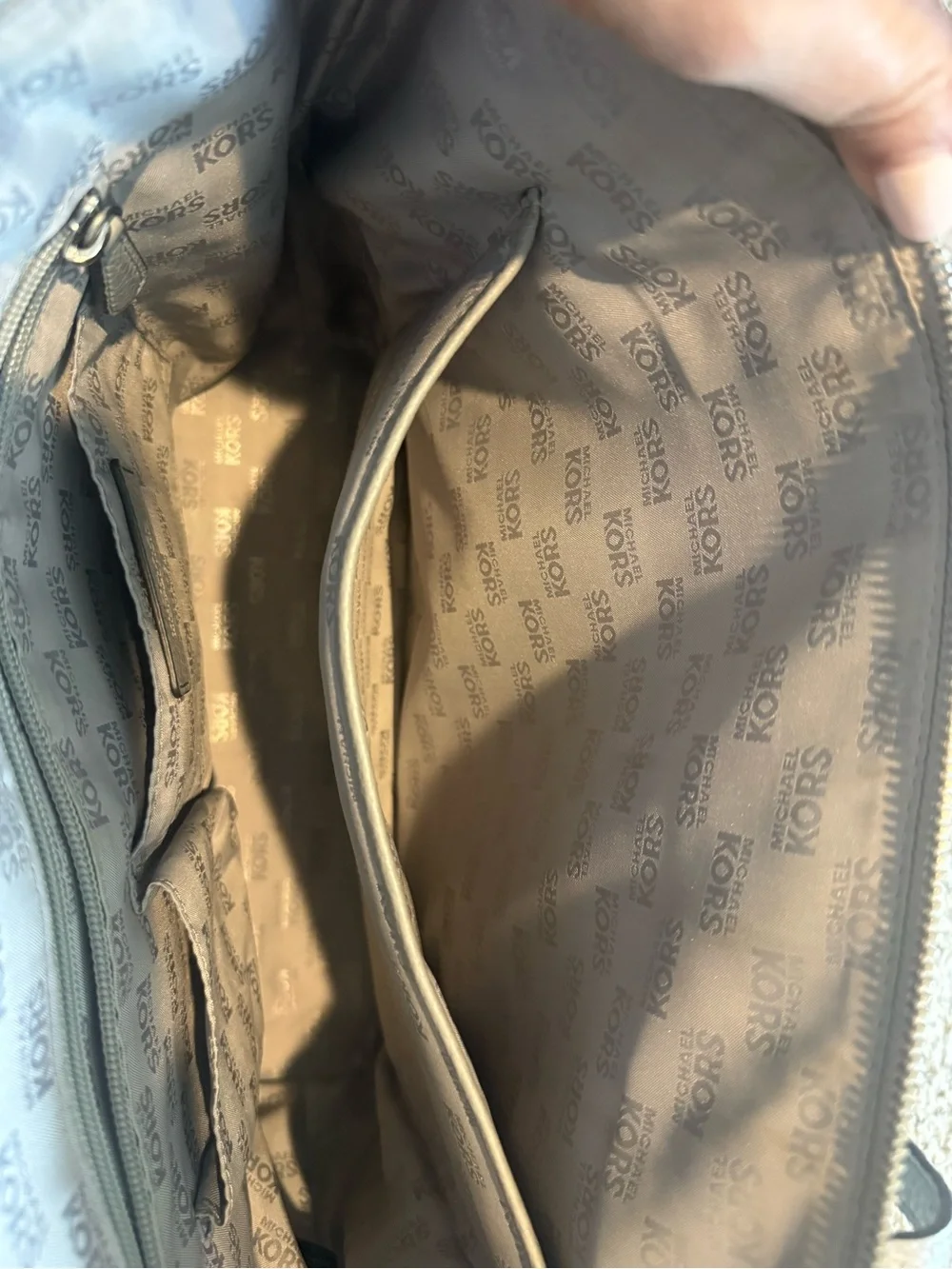 Michael Kors Pebbled Leather Tote in Taupe